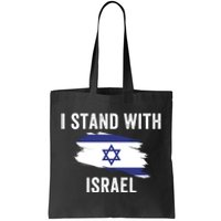 I Stand With Israel I Stand For Peace Usa Israeli Flag Jewish I Support Israel Tote Bag