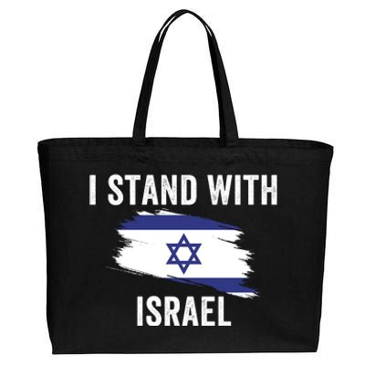 I Stand With Israel I Stand For Peace Usa Israeli Flag Jewish I Support Israel Cotton Canvas Jumbo Tote