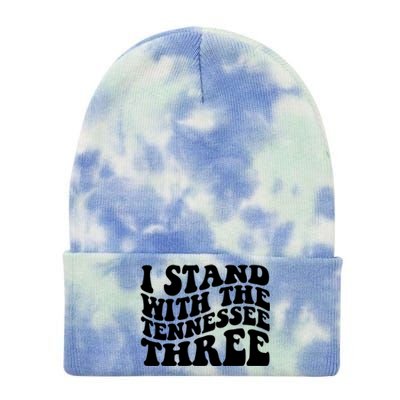 I Stand With The Tennessee Three Tie Dye 12in Knit Beanie