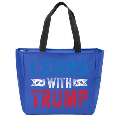 I Stand With Trump 2020 Election Donald Maga Republican Gift Zip Tote Bag