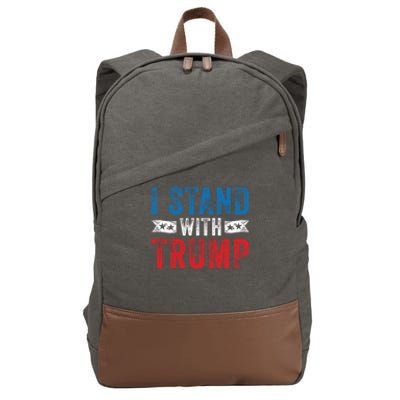 I Stand With Trump 2020 Election Donald Maga Republican Gift Cotton Canvas Backpack