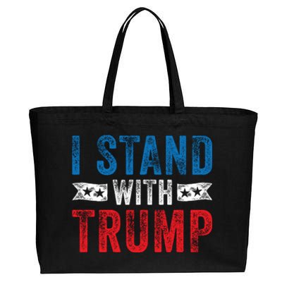 I Stand With Trump 2020 Election Donald Maga Republican Gift Cotton Canvas Jumbo Tote