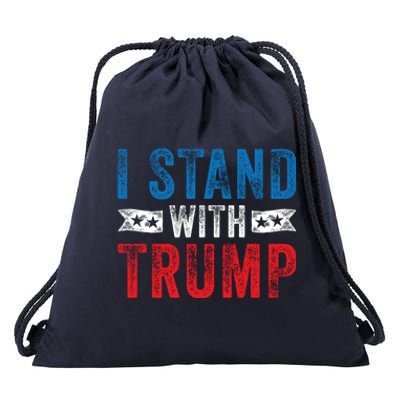 I Stand With Trump 2020 Election Donald Maga Republican Gift Drawstring Bag