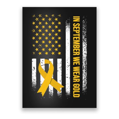 in september we wear gold childhood cancer awareness Poster
