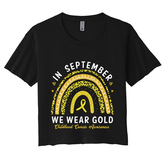 In September We Wear Gold Childhood Cancer Awareness Crop Top