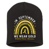 In September We Wear Gold Childhood Cancer Awareness Short Acrylic Beanie