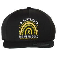 In September We Wear Gold Childhood Cancer Awareness Wool Snapback Cap