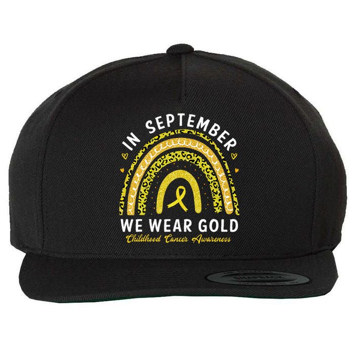 In September We Wear Gold Childhood Cancer Awareness Wool Snapback Cap