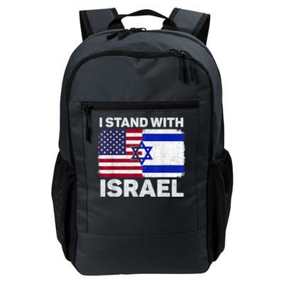 I Stand With Israel Usa American Flag With Israel Flag Daily Commute Backpack