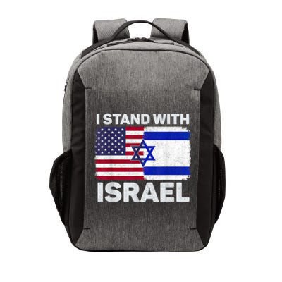 I Stand With Israel Usa American Flag With Israel Flag Vector Backpack