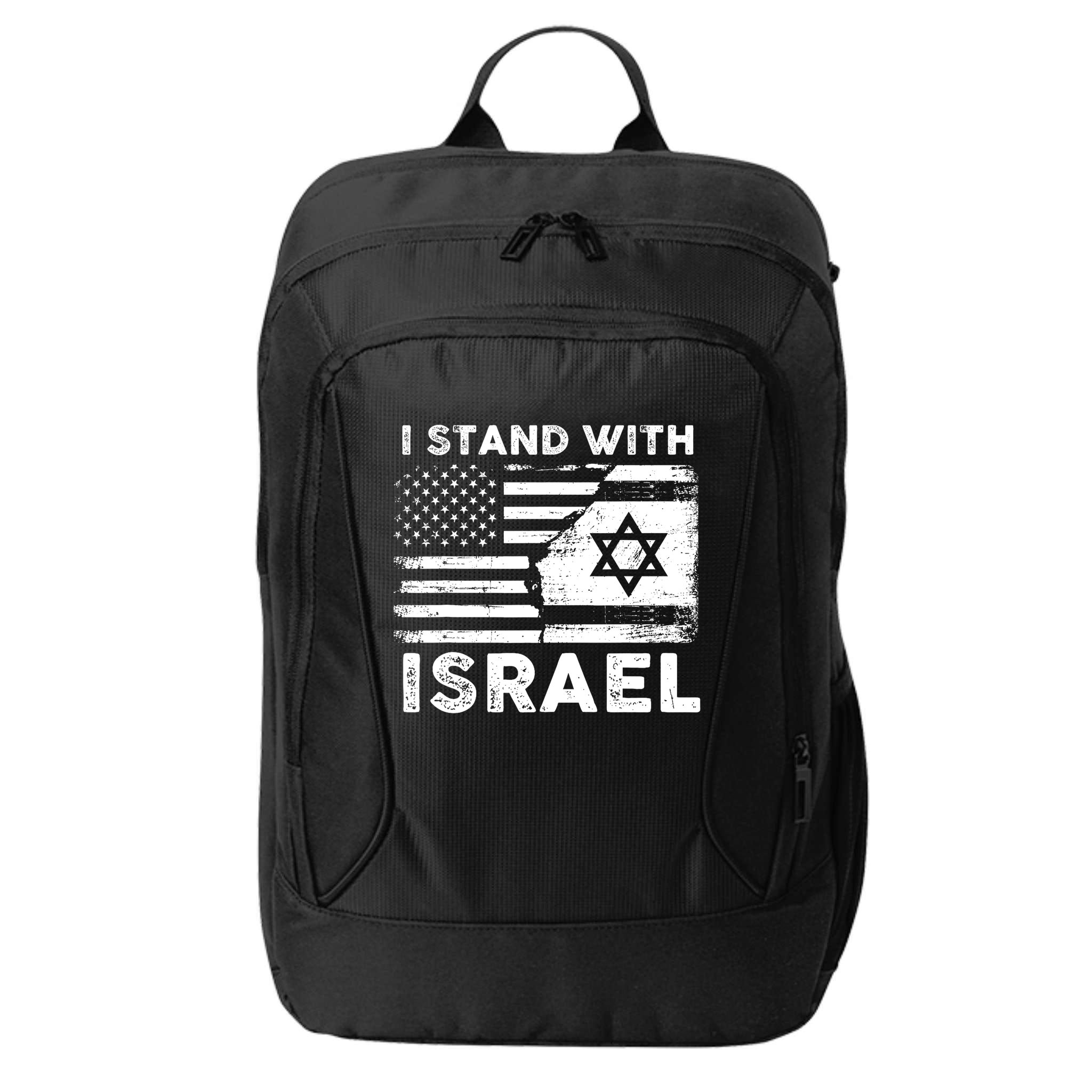 I Stand With Israel Support Israel Us And Israel Flag City Backpack