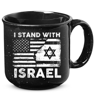 I Stand With Israel Support Israel Us And Israel Flag 15oz Campfire Ceramic Mug