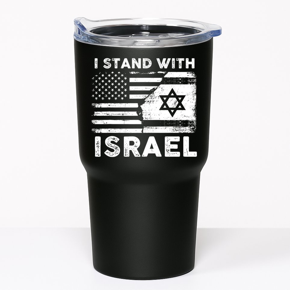 I Stand With Israel Support Israel Us And Israel Flag Tumbler