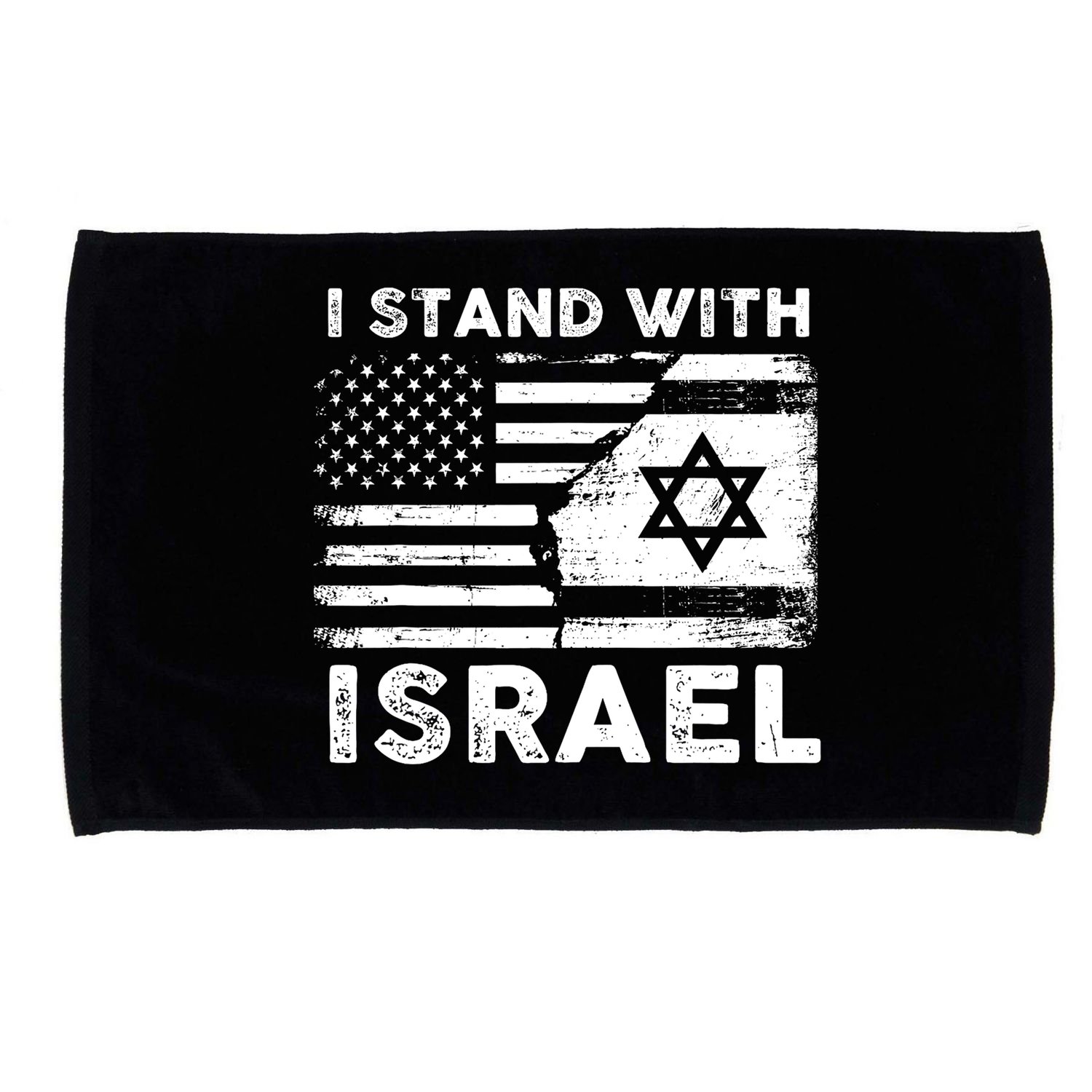 I Stand With Israel Support Israel Us And Israel Flag Microfiber Hand Towel