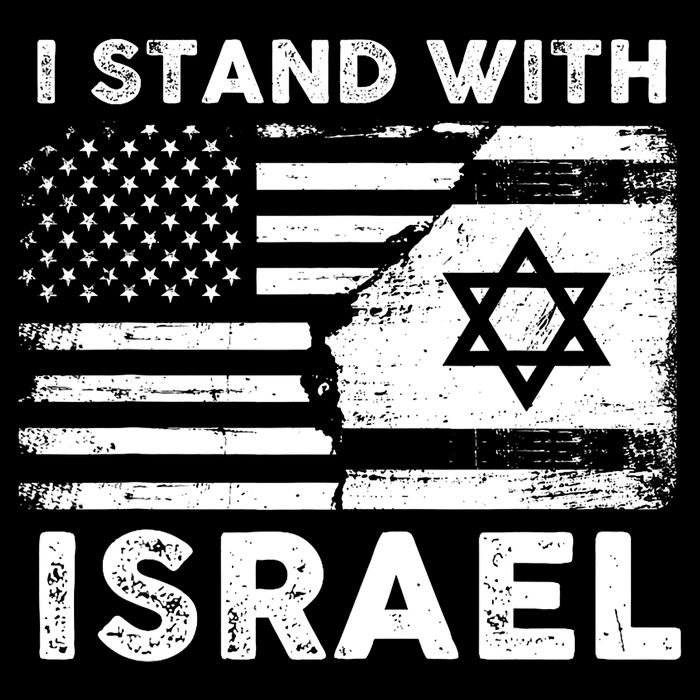 I Stand With Israel Support Israel Us And Israel Flag Cropped Pullover Crew