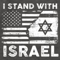 I Stand With Israel Support Israel Us And Israel Flag Vector Backpack