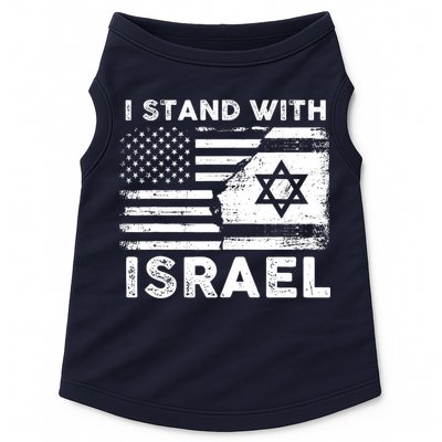 I Stand With Israel Support Israel Us And Israel Flag Doggie Tank