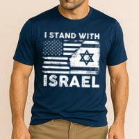 I Stand With Israel Support Israel Us And Israel Flag Cooling Performance Crew T-Shirt