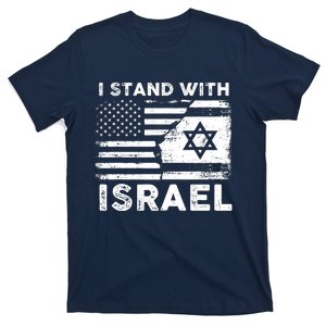 I Stand With Israel Support Israel Us And Israel Flag T-Shirt