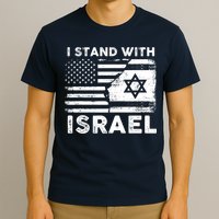 I Stand With Israel Support Israel Us And Israel Flag T-Shirt