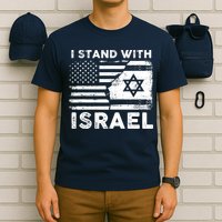 I Stand With Israel Support Israel Us And Israel Flag T-Shirt