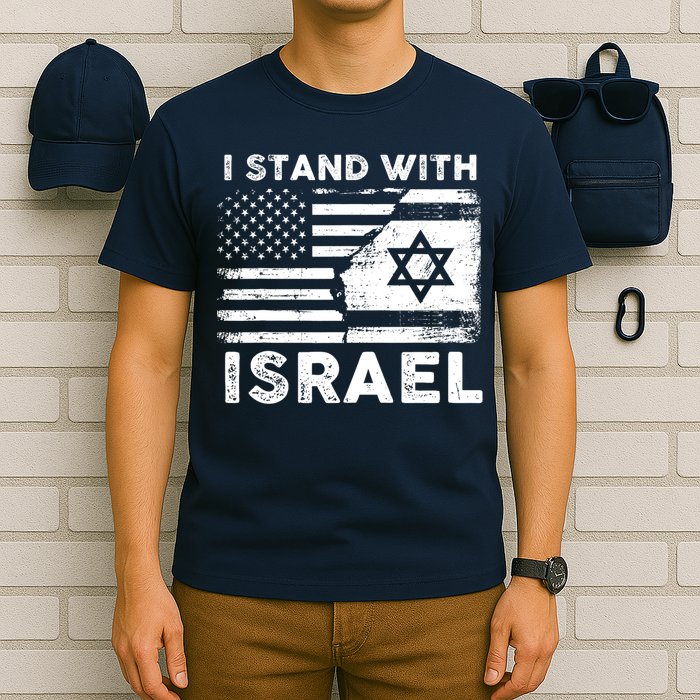 I Stand With Israel Support Israel Us And Israel Flag T-Shirt