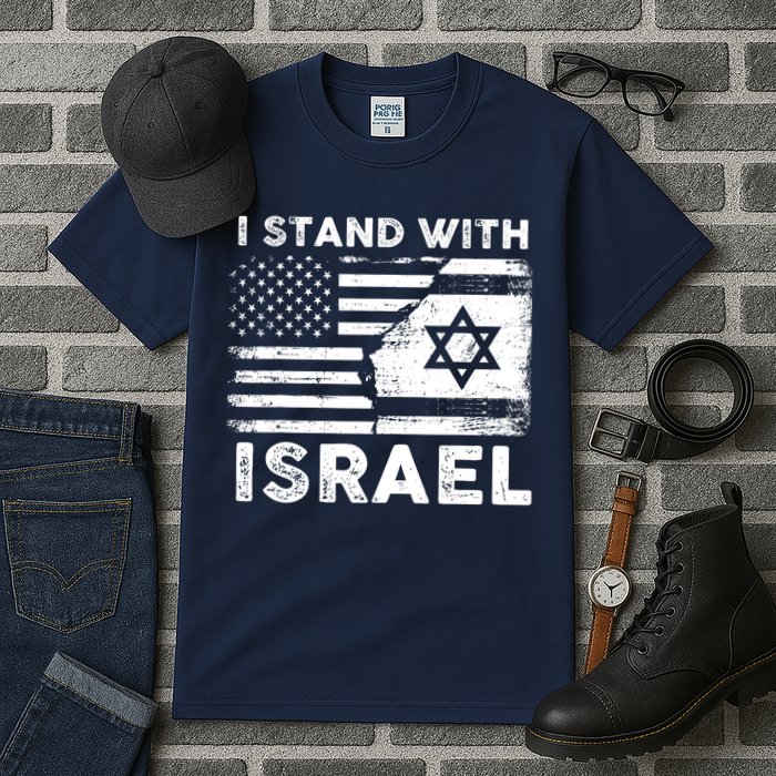 I Stand With Israel Support Israel Us And Israel Flag Tall T-Shirt