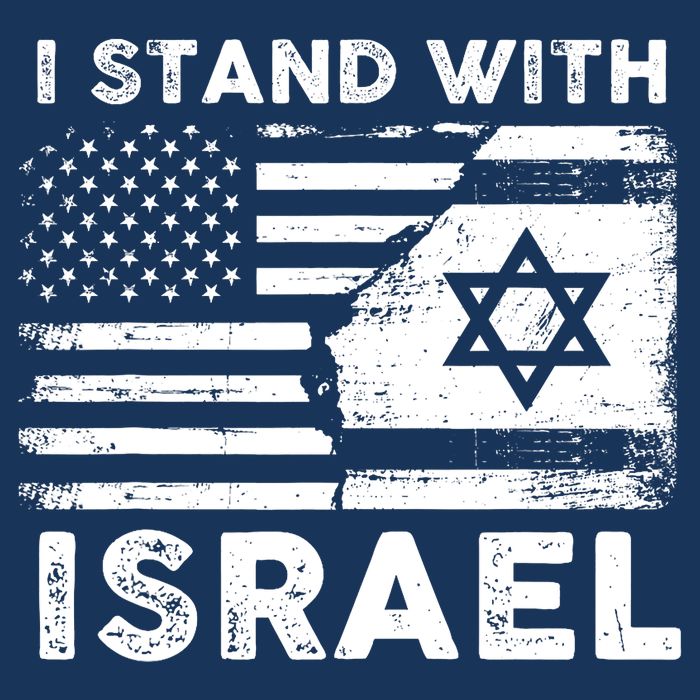 I Stand With Israel Support Israel Us And Israel Flag Flat Bill Trucker Hat