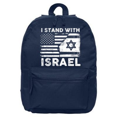 I Stand With Israel Support Israel Us And Israel Flag 16 in Basic Backpack