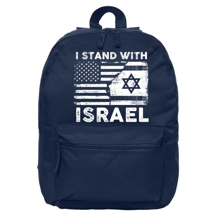 I Stand With Israel Support Israel Us And Israel Flag 16 in Basic Backpack