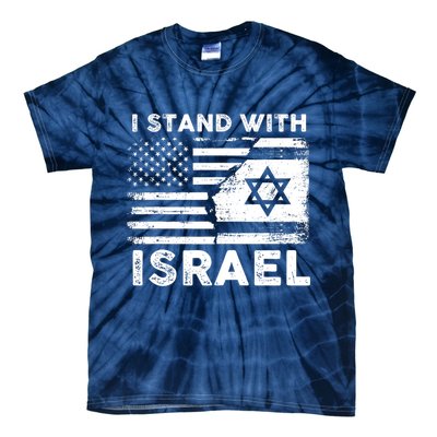 I Stand With Israel Support Israel Us And Israel Flag Tie-Dye T-Shirt