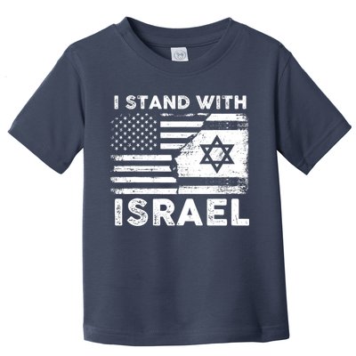 I Stand With Israel Support Israel Us And Israel Flag Toddler T-Shirt