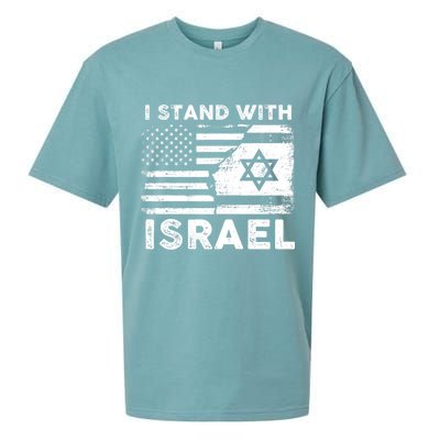 I Stand With Israel Support Israel Us And Israel Flag Sueded Cloud Jersey T-Shirt