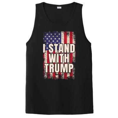 I Stand With Trump American Flag Pro Trump Gift PosiCharge Competitor Tank