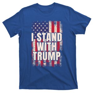 I Stand With Trump American Flag Pro Trump Gift T-Shirt