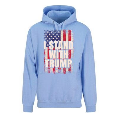 I Stand With Trump American Flag Pro Trump Gift Unisex Surf Hoodie