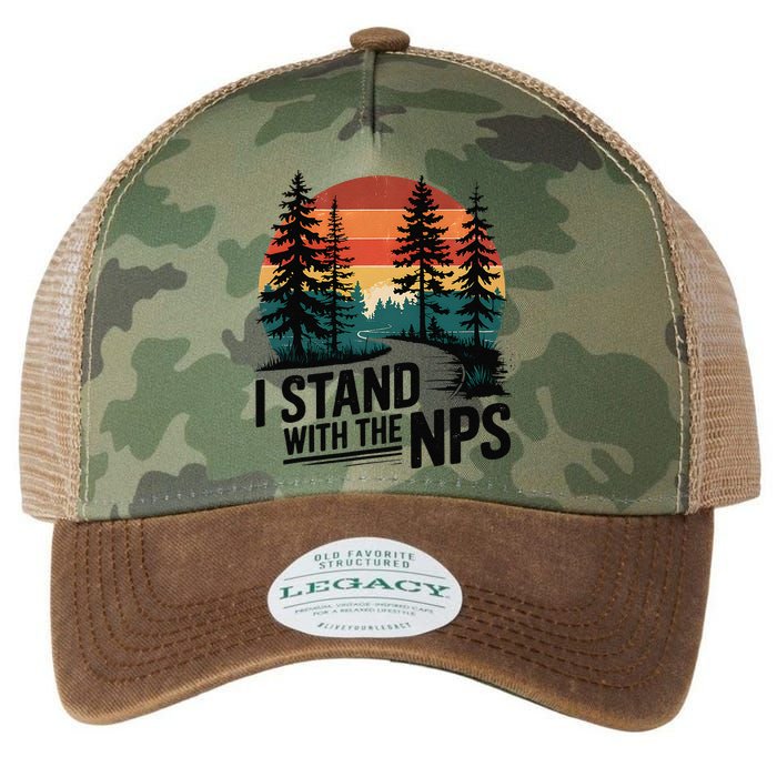 I Stand With The NPS National Park Support Park Rangers Legacy Tie Dye Trucker Hat