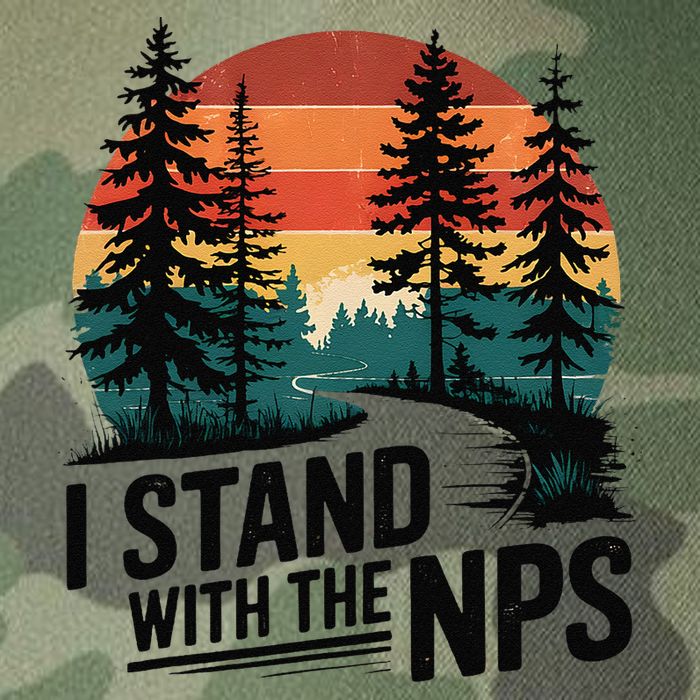 I Stand With The NPS National Park Support Park Rangers Legacy Tie Dye Trucker Hat