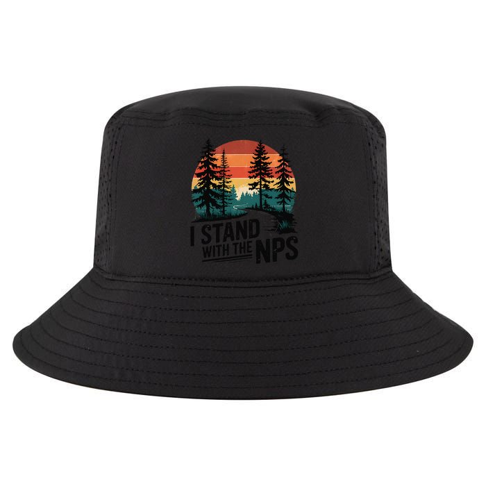 I Stand With The NPS National Park Support Park Rangers Cool Comfort Performance Bucket Hat