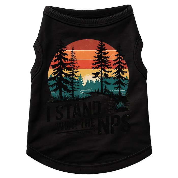 I Stand With The NPS National Park Support Park Rangers Doggie Tank