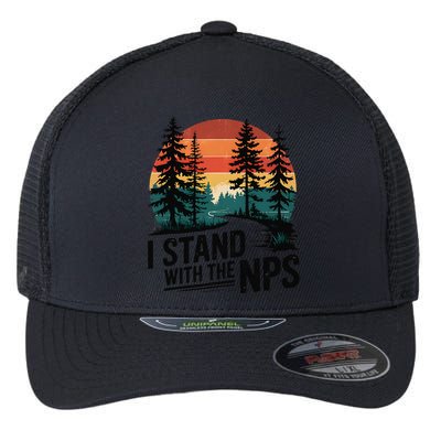 I Stand With The NPS National Park Support Park Rangers Flexfit Unipanel Trucker Cap