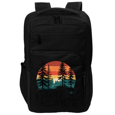 I Stand With The NPS National Park Support Park Rangers Impact Tech Backpack