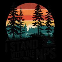 I Stand With The NPS National Park Support Park Rangers Impact Tech Backpack
