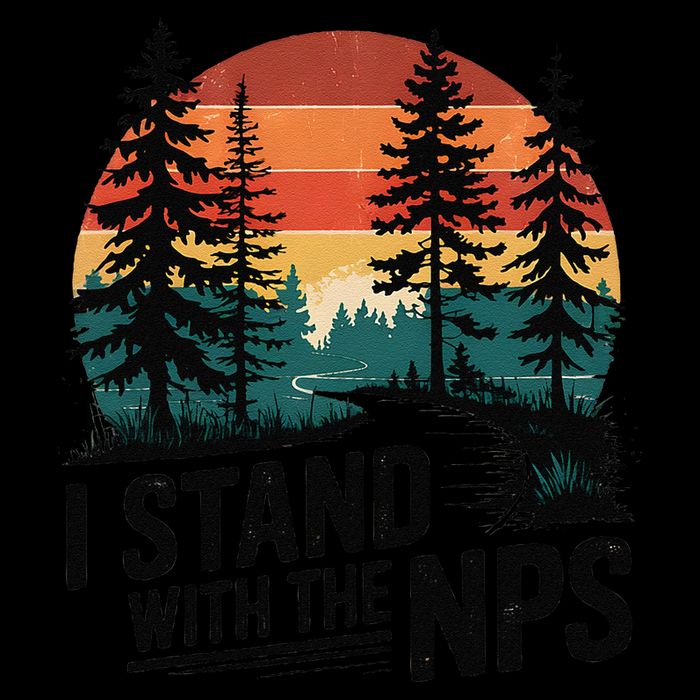 I Stand With The NPS National Park Support Park Rangers Impact Tech Backpack