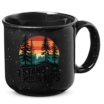 I Stand With The NPS National Park Support Park Rangers 15oz Campfire Ceramic Mug