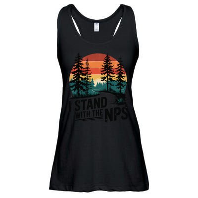 I Stand With The NPS National Park Support Park Rangers Ladies Essential Flowy Tank