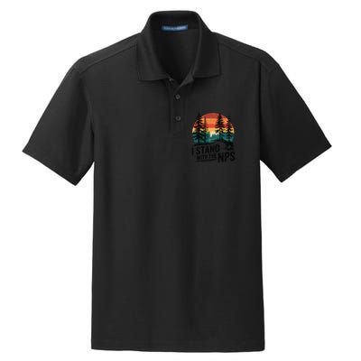 I Stand With The NPS National Park Support Park Rangers Dry Zone Grid Polo