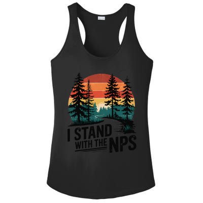 I Stand With The NPS National Park Support Park Rangers Ladies PosiCharge Competitor Racerback Tank