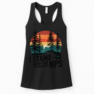 I Stand With The NPS National Park Support Park Rangers Womens Tank Top