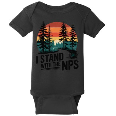 I Stand With The NPS National Park Support Park Rangers Baby Bodysuit